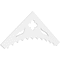 Ekena Millwork Pitch Wellington Architectural Grade PVC Gable Pediment, 72"W x 27"H x 1"P (9/12) GPP072X027X100WEL - alternate 1